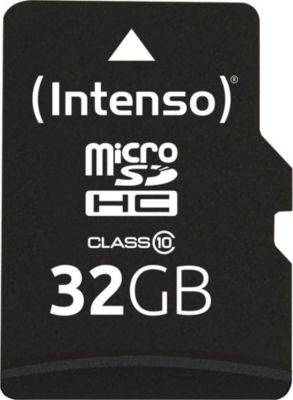 Carte Micro SD INTENSO 32 Go classe 10 + adaptateur