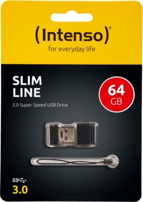 Clé USB INTENSO 64GO Slim Line 3.0 noire