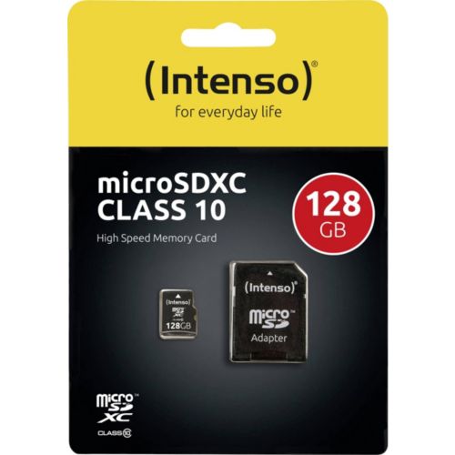 Carte Micro SD INTENSO 128 Go, SDHC, Class 10