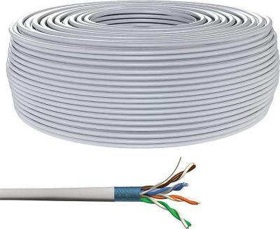 KOMELEC Câble Ethernet Cat 5e blindé 100m