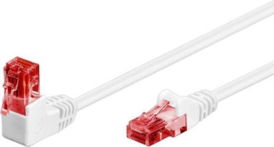 Câble Ethernet GOOBAY Câble RJ45 Cat6 coudé blanc 10 m