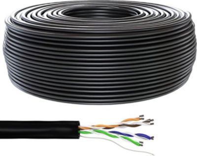 KOMELEC Câble Ethernet Cat 5e blindé 100m