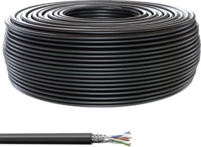  KOMELEC Câble Ethernet Cat6 rigide externe 100m KOMELEC Câble Ethernet Cat6 rigide externe 100m