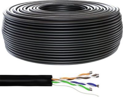 KOMELEC Câble Ethernet CAT 5e blindé 100m