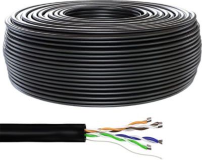 KOMELEC Câble Ethernet Cat6 rigide blindé 100m KOMELEC Câble Ethernet Cat6 rigide blindé 100m