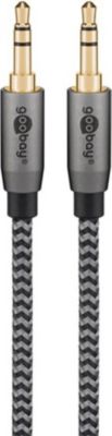 Câble Jack GOOBAY Câble audio Jack 3.5mm gold noir 5 m