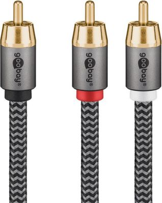 Câble RCA GOOBAY Câble audio 1 RCA mâle 2 RCA mâles 10 m