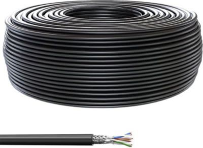 KOMELEC Câble Ethernet Cat 6a rigide blindé 100m