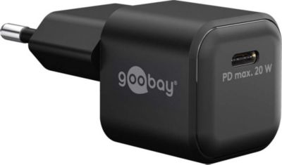Chargeur secteur GOOBAY Chargeur Rapide 20 W USBC (P D)GaN Noir
