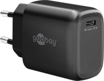 Chargeur secteur GOOBAY Chargeur Rapide 25 W USB-C GaN Noir
