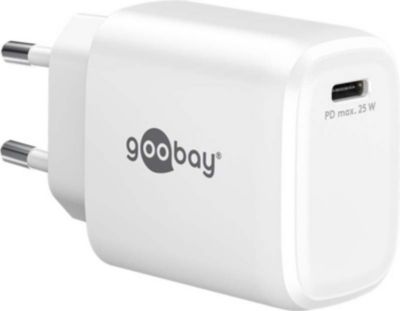 Chargeur secteur GOOBAY Chargeur Rapide 25 W USB-C GaN blanc
