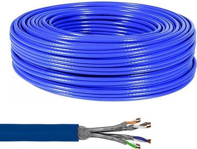 KOMELEC Câble Ethernet Cat7A+ Rigide blindé 100m