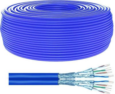 KOMELEC Câble Ethernet Cat7A+ rigide blindé 100m