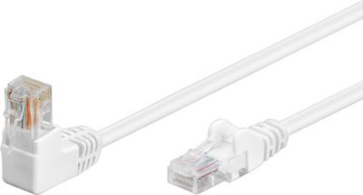 Câble Ethernet GOOBAY Câble RJ45 Cat5e coudé blanc 2 mètres
