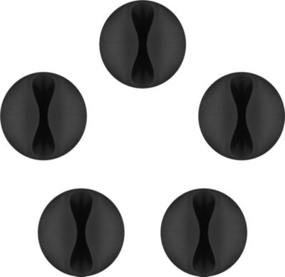 Serre-câble GOOBAY Cable Guide (1) Noir x5