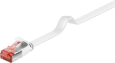 Câble Ethernet GOOBAY Câble RJ45 Cat6 plat blanc 50cm