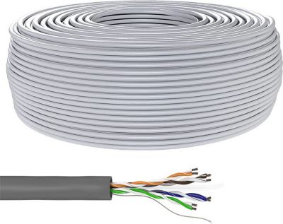  KOMELEC Câble Ethernet Cat 6 rigide blindé 300m KOMELEC Câble Ethernet Cat 6 rigide blindé 300m