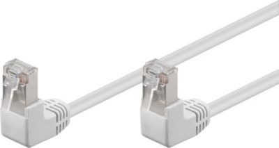 Câble Ethernet GOOBAY Câble RJ45 Cat5e coudé blindé blanc 50cm Câble Ethernet GOOBAY Câble RJ45 Cat5e coudé blindé blanc 50cm