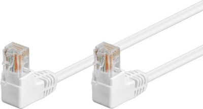 Câble Ethernet GOOBAY Câble RJ45 Cat5e coudé blanc 10 m