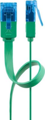 Câble Ethernet GOOBAY Câble RJ45 Cat6a 2m non Blindé plat Vert