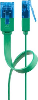 Câble Ethernet GOOBAY Câble RJ45 Cat6a 5m non Blindé plat Vert Câble Ethernet GOOBAY Câble RJ45 Cat6a 5m non Blindé plat Vert