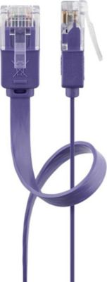 Câble Ethernet GOOBAY Câble RJ45 Cat6 plat violet 2 mètres