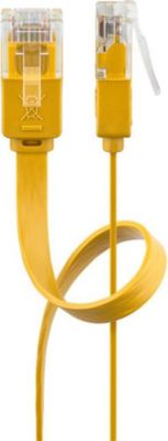 Câble Ethernet GOOBAY Câble RJ45 Cat6 3m non Blindé plat jaune