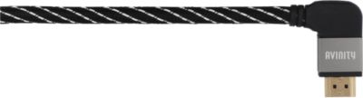 Câble HDMI AVINITY 2.0/18Gbps 1.5M Noir Fiche coudée