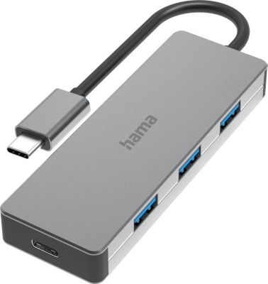 Hub USB C HAMA 4 ports, USB 3.2 Gen2, 10 Gbit/s, alu Hub USB C HAMA 4 ports, USB 3.2 Gen2, 10 Gbit/s, alu