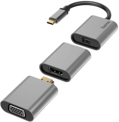 Adaptateur HDMI/USB-C HAMA 6 en 1 USB-C Mini-DisplayPort HDMI