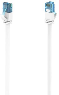 Câble Rj45 Hama 10M Droit Cat6A Blanc