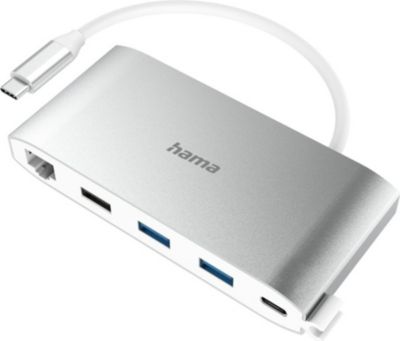 Hub USB C HAMA 8 ports 3 USB-A, 2 USB-C VGA, HDMI™, LAN