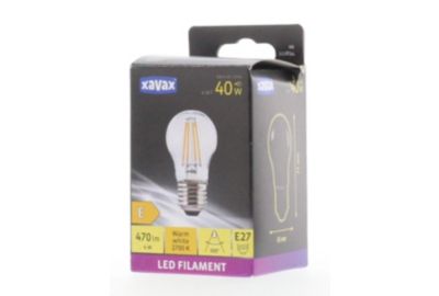 Ampoule LED connectée XAVAX LED E27 4W Goutte