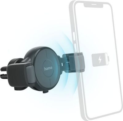 Chargeur allume-cigare HAMA "FC10 Flex-Set", 10W, QI, anthracite