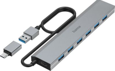 Hub USB C HAMA 7 ports, USB 3.2 Gen1,adapt. USB-C