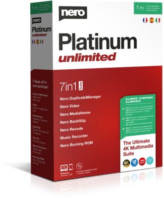 Logiciel de photo/vidéo Nero Platinum Unlimited
