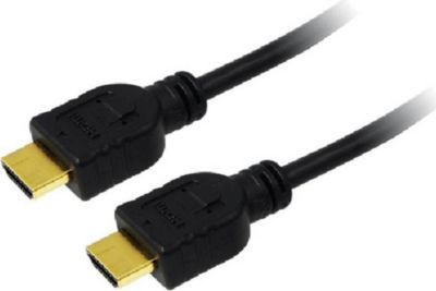 Câble HDMI LOGILINK Cable HDMI male/male - fiche OR 1m Noir