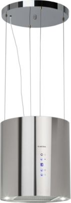 Hotte décorative îlot KLARSTEIN Barett îlot Ø 35 cm 558 m³/h LED inox