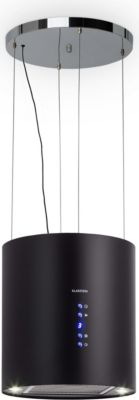 Hotte décorative îlot KLARSTEIN Barett îlot Ø35cm 558 m³/h LED noir