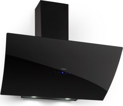Hotte décorative murale inclinée KLARSTEIN Annabelle 90cm 595m³/h tactile noir