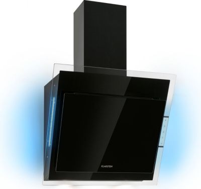 Hotte décorative murale inclinée KLARSTEIN Mirage 60cm 550 m³/h LED classe A++ noir