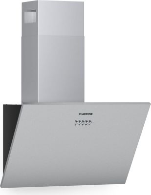 Hotte décorative murale inclinée KLARSTEIN Silver Lining 60 cm 600 m³/h CEE A inox