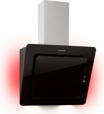 Hotte décorative murale inclinée KLARSTEIN Helena 60cm murale 595m³/h LED noir