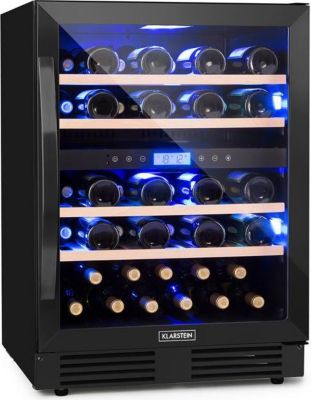 Cave à vin multi-températures - klarstein barossa 102 d - 102 bouteilles -  2 zones : 5 à 18 °c - noir KLARSTEIN 10032921