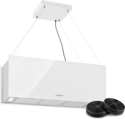 Hotte décorative îlot KLARSTEIN Kronleuchter îlot 90cm 590m³/h LED blanc