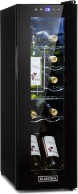 Cave à vin de service KLARSTEIN Shiraz 12 Slim Uno - Noir