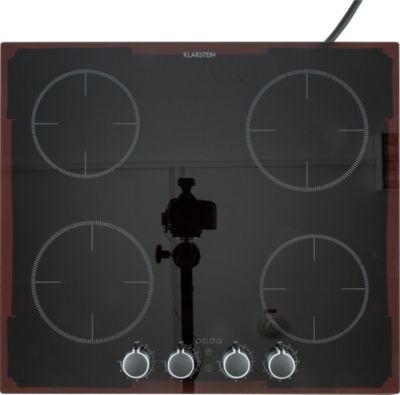 Plaque induction KLARSTEIN Kochheld 6000W bouton rotatif verre noir