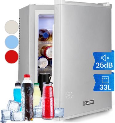 Mini réfrigérateur KLARSTEIN Happy Hour 33L 5-15°C 25 dB LED inox
