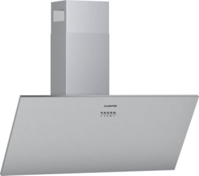 Hotte décorative murale inclinée KLARSTEIN Silver Lining 90cm 568m³/h CEE A inox