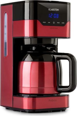 Cafetière filtre KLARSTEIN Arabica - 800W - Rouge & noir